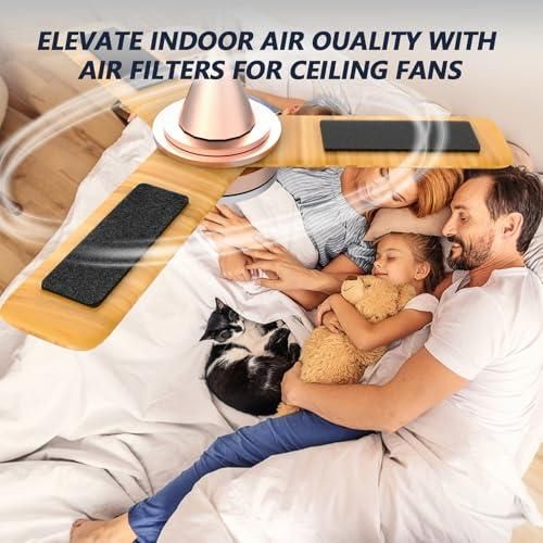 3Pcs Activated Coconut Shell Carbon Ceiling Fan Air Purifier Pads